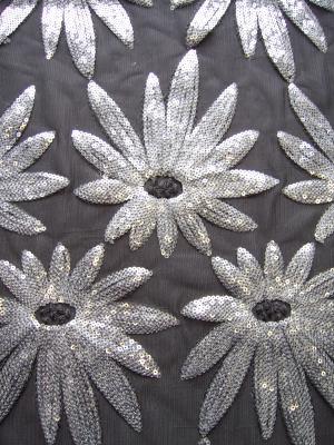 Azores Sequin Flower Sparkle Fabric