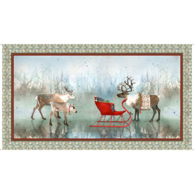 Lake Caribou Nordic Deer Cotton Panel