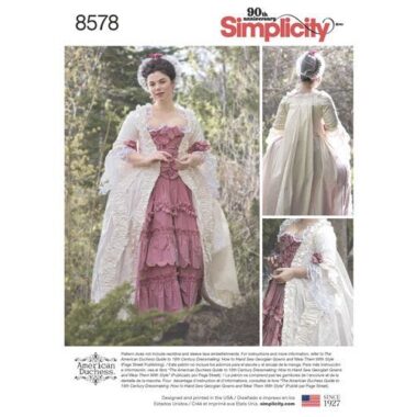 Simplicity Pattern 8578  Women’s' 18th Century Gown