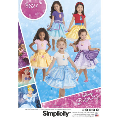 Simplicity Pattern 8627 Child's Disney Character Skirts