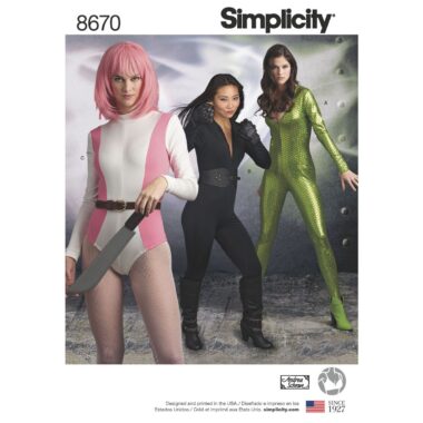 Simplicity Pattern 8670 Womens Knit Costume