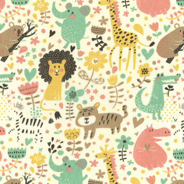 Animal Kingdom Poly Cotton Fabric