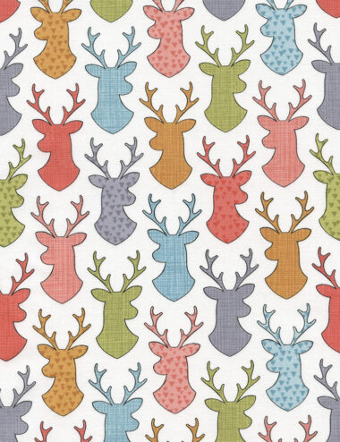 Deer Head Silhouettes Timeless Treasures Fabric