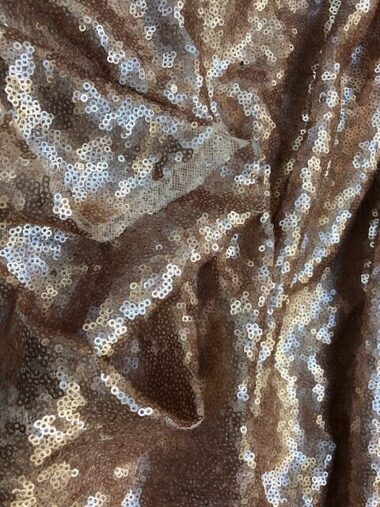 Luxor Overlapping Sequin Dress Fabric Rose Gold