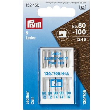Prym Machine Needles 130/705 Leather 80-100 5 pcs