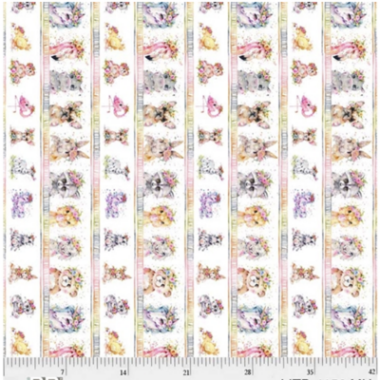 Little Darlings Stripe Fabric Sillier than Sally Designs